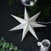 Livlig dekorativ stjerne, hængende, grå, Ø 45 cm