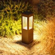 LED-solcellelampe på piedestal Tradition Sensor Corten 40 cm