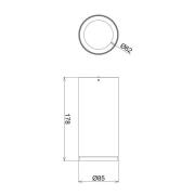 LED-downlight til overflademontering Lucea 20 W sort