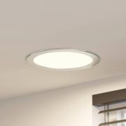 Prios LED indbygningslampe Cadance, sølv, 24cm, 10stk, dæmpbar