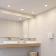 Prios LED-indbygningslampe Cadance, hvid, 17 cm, 10 stk, dæmpbar