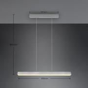 LED-pendellampe Paros DUOline, bjælke, nikkel