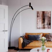 By Rydéns Puls gulvlampe 2 lyskilder sort mat