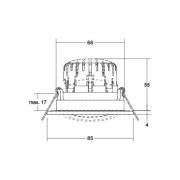 BRUMBERG BB23 indbyg. IP65 RC driver rund hvid