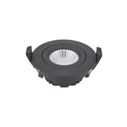 LED indbygningsspot Diled, Ø 8,5 cm 6 W Dim-To-Warm sort