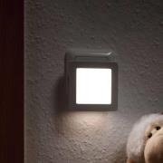 Paulmann Esby LED-natlampe, stikkontakt, kantet