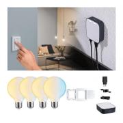 Paulmann Smart Home-sæt ZigBee 4x E27 7W LED G95 mat CCT