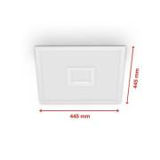 LED-panel midtbag CCT RGB 45x45cm hvid