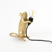 SELETTI Muselampe LED-pære USB stående guld