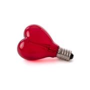 SELETTI LED-pære E14 1W 5V, muselampe, hjerterød