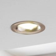 Saliceto LED-spot rund, stiv 2.700 K nikkel