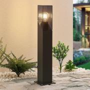 Lucande Fiola sokkellampe, 60 cm, antracit, IP54