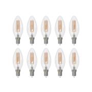 Arcchio LED-filamentpære E14 stearinlys sæt med 10, 4000 K