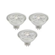 Prios LED-reflektor GU5.3 4.9W 500lm 36° klar 827 sæt med 3 stk