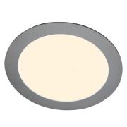 LED-indbygningspanel Justus, Ø 14,5 cm, sølv, IP44