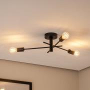 Garos loftlampe, sort, stål, 3 lyskilder