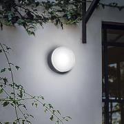 Ideal Lux udendørs væglampe Urano antracit aluminium Ø 16 cm