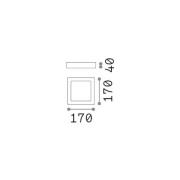 Ideal Lux LED-væglampe Universal, hvid, aluminium, 17x17 cm