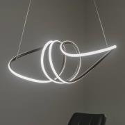 LED-hængelampe Loca, plast, sort, 56 W, længde 70 cm
