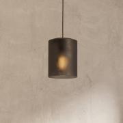 Hængelampe Colomera, Ø 15 cm, sort/grå, glas