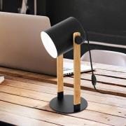 Hornwood bordlampe, højde 42 cm, sort/brun, stål