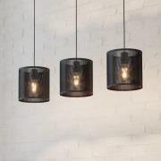 Manby hængelampe, længde 90 cm, sort, 3 lyskilder, stål