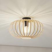 Lindby Loftlampe Lielle, naturlig bambus, Ø 38 cm