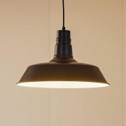 Lindby hængelampe Laylan, sort/hvid, Ø 46 cm, metal