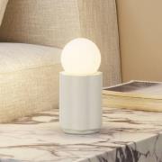 Lindby bordlampe Nielson, beige, højde skærm 8,5 cm, gips