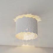 Lindby Aralena loftslampe, hvid, metal, Ø 26 cm