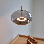 LOOM DESIGN LED-hængelampe Avalon rosaguld/grå Ø 20 cm glas