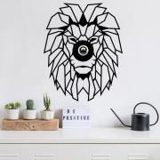 Væglampe W-056, sort, løvedesign, MDF-træ laserskåret