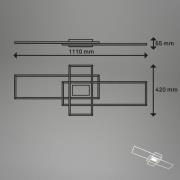 Smart LED loftlampe Ram, aluminiumsfarvet, CCT, fjernbetjening