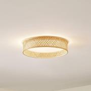Lindby LED-loftlampe Eilif, bambus, Ø 40 cm