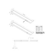 LED-underskabsbelysning ModuLite F, aluminium, 45 cm, 4.000 K, alumini...