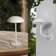 Arcchio LED genopladelig bordlampe Thenra, hvid, vægbeslag