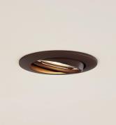 Prios forsænket loftlampe Fibur, bronze, aluminium, Ø 8,2 cm