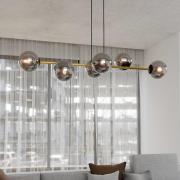 Hængelampe Gravity, grafit/guld/sort, glas, E14