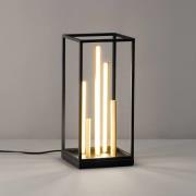 Grid LED-bordlampe, sort/guld, metal, CCT, dæmpbar