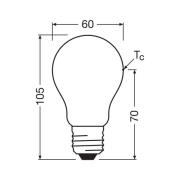 OSRAM LED-pære E27 7,2W mat 4.000K 1521lm 2stk