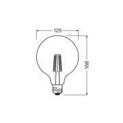 OSRAM LED-pære Globe G125 E27 7,2W Filament 2,700K