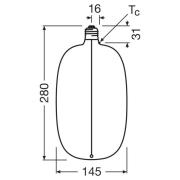 OSRAM LED Big Elipse Oval E27 4,8W 818 Filament smoke dæmpbar