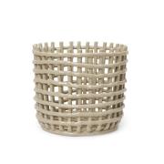 ferm LIVING Keramisk kurv, rund, Ø 23,5 cm, beige, keramik