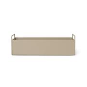 ferm LIVING Plant Box Small, beige, 45 x 16 x 14 cm, stål