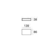 LED-væglampe Box W2 bi-emission, B 13,9 cm, sort, 2700 K