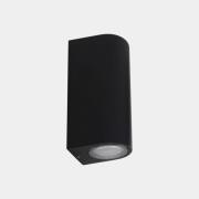 LEDS-C4 Eko Double udendørs væglampe, sort, bredde 7 cm, aluminium