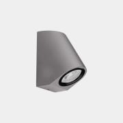 LEDS-C4 Eko Inclined udendørs væglampe, grå, bredde 7 cm, aluminium