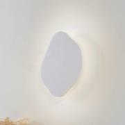 Lindby LED-væglampe Nielson, hvid, gips, 30 x 30 cm