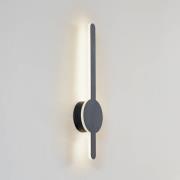 Lindby LED-væglampe Borian, sort, aluminium, 40 cm