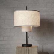 New Works Margin bordlampe, beige, Ø 36 cm, tekstil